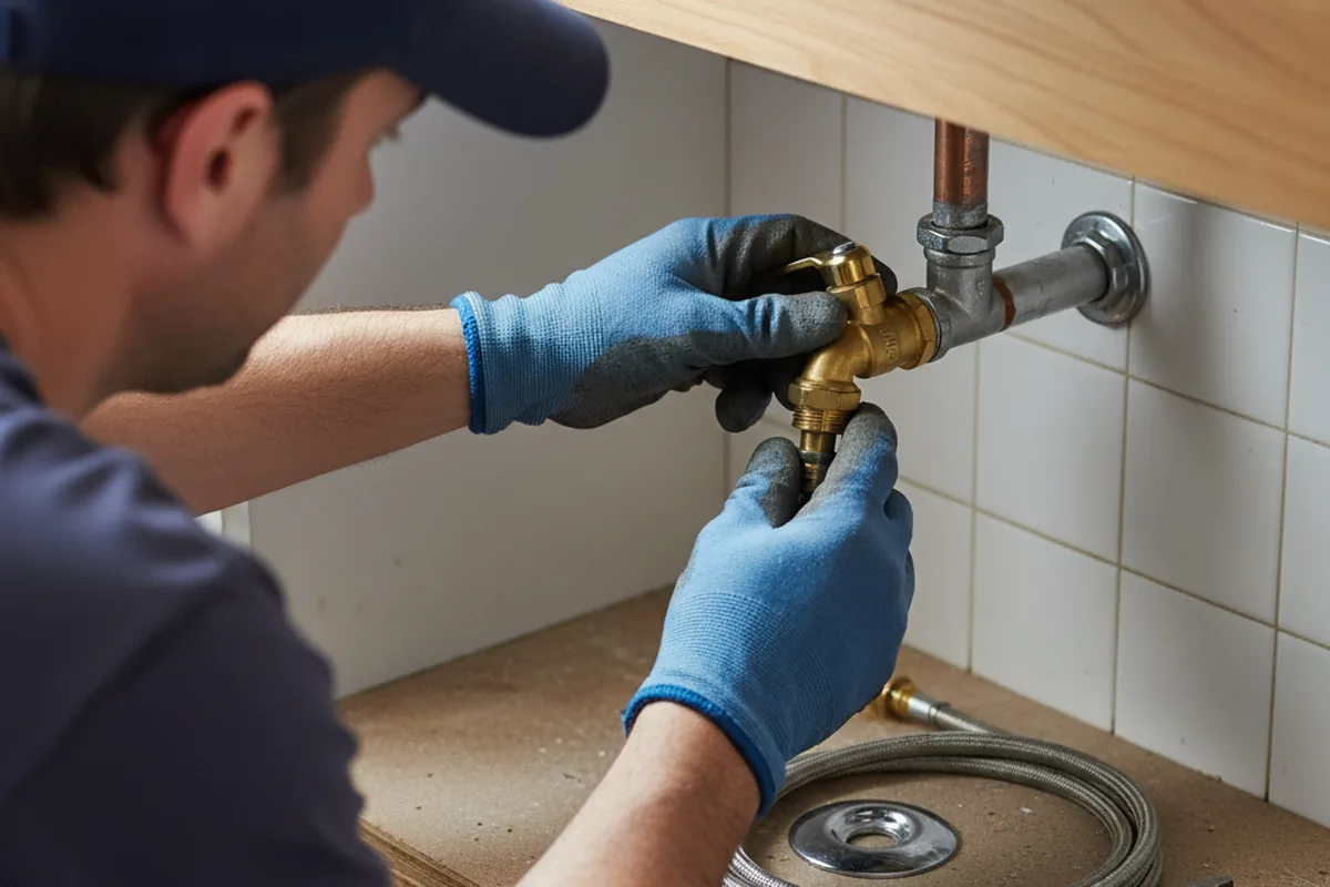 Shutoff valve and fitting work during Faucet and Fixture Repair in Earleville